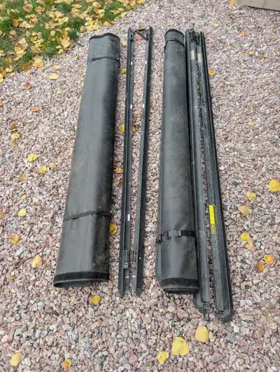 2 used tonneau covers great for keeping snow outta the box fit double cab box. one is in great shape...