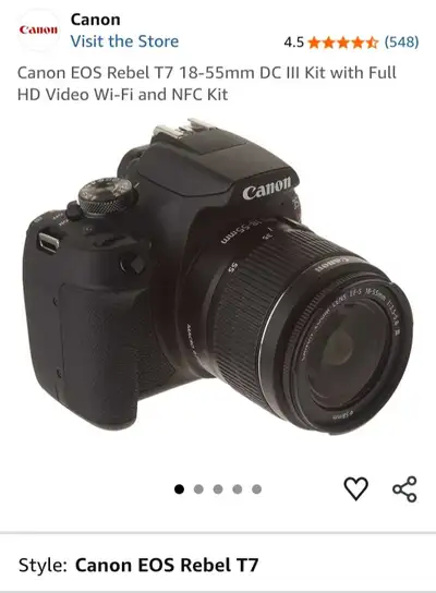 Canon EOS Rebel T7 brand new w/ bag and tripod, View more