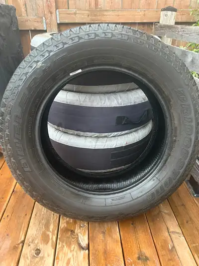 Great deal on 4 Bridgestone Dueler H/T All Season Tires 265/60R20 112H used on 2023 Toyota Tundra. O...