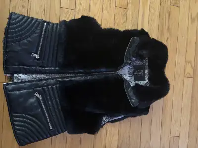 Guess Faux-Fur Leather Vest, View more