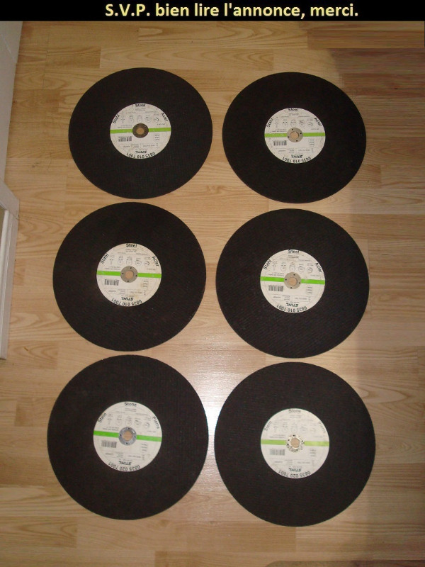 6 disques de coupe Stihl (acier et pierre), 30$. dans Autre  à Laval/Rive Nord