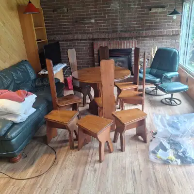 funky custom dining room set solid wood