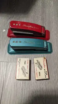 Two vintage Swingline Cub staplers