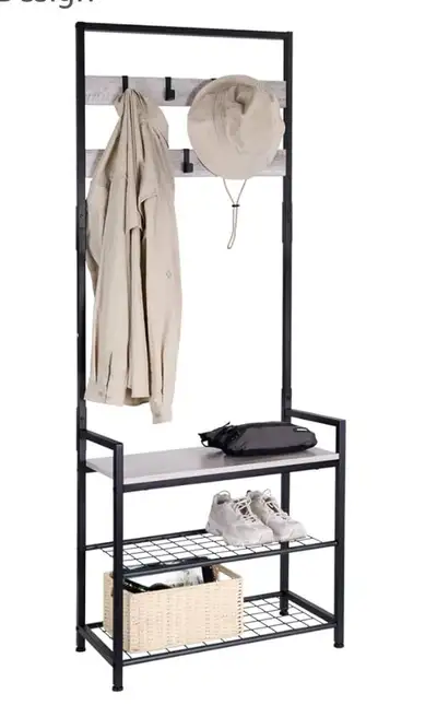HOMEKOKO Coat Rack Shoe Bench, Hall Tree Entryway Storage Bench, View more