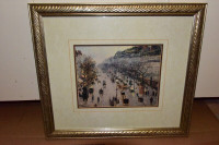 1997 Paris Print Camille Pissarro Ren-Wil Glass Framed
