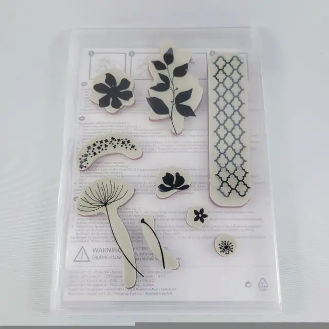 Summer Silhouettes Rubber Stamp Stampin’ Up! Lattice Leaves Flow in Hobbies & Crafts in Strathcona County - Image 4