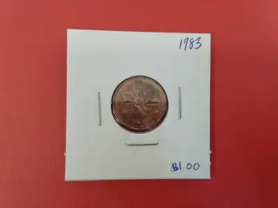 1983 Canada penny No Offers No Trades Thank You Please Visit Us: B and W COINS Coin Shop in Downtown...