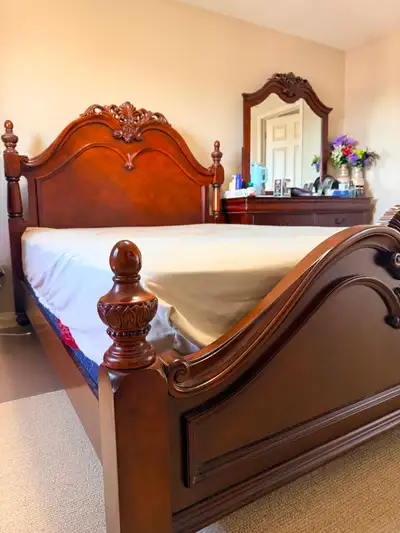 Almost New Queen Bed Frame and Dresser, View more