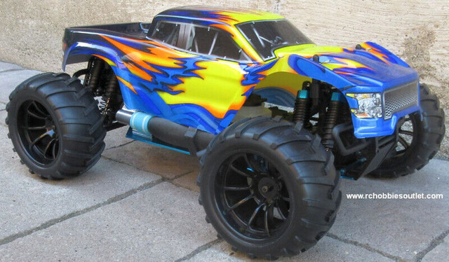 RC Monster Truck 1/10 Scale HSP Radio Control Nitro 4WD 2.4G in Hobbies & Crafts in City of Halifax - Image 3