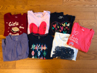 Size  8 girls long sleeve tops 7 in total