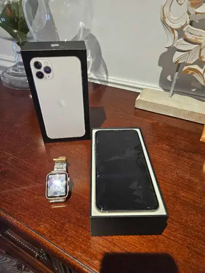 iPhone 11 Pro Max 256GB white + Bonus watch , View more