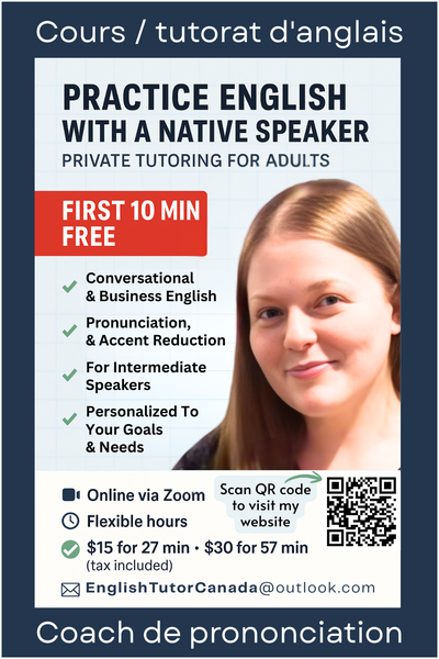 Want to speak English with more confidence? I offer personalized one-on-one sessions for adults who...