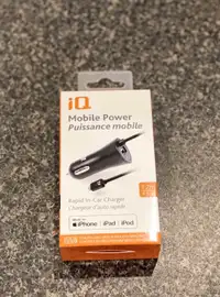 iQ Mobile Power Rapid In-Car Charger -Brand new