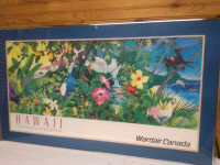 Vintage Wardair Framed Travel Poster Art