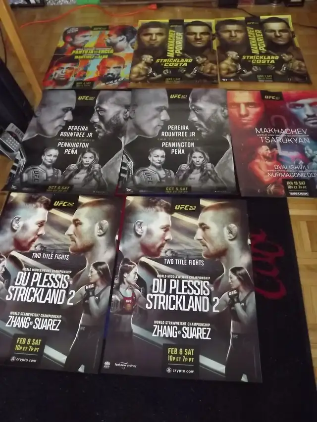 8 VARIOUS UFC FIGHT EVENT POSTERS BUNDLE DEAL:#301-312/2024-2025 in Arts & Collectibles in City of Toronto - Image 6