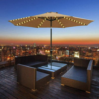 LED copper wire patio umbrella lights 104pcs 8 modes brand new