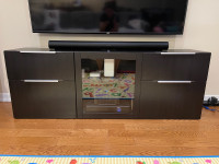IKEA Besta TV Bench with Glass door and 4 Drawers