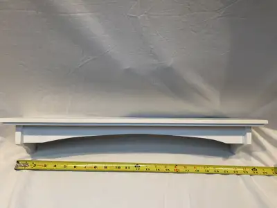 White Shelf with Hooks, View more