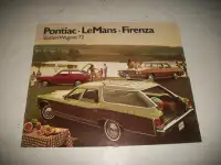 1972 PONTIAC STATION WAGONS BROCHURE. PONTIAC LeMANS FIRENZA.