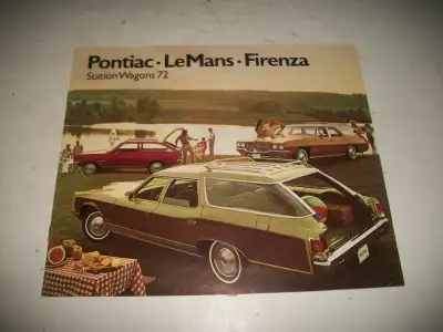 1972 Pontiac Station Wagons Brochure. Pontiac, LeMans, and Firenza. Like New. See Pictures. $15.00 p...