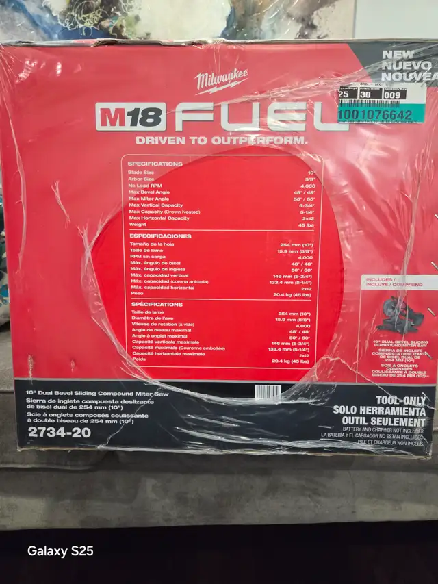 Milwaukee Cordless 10" Mitre Saw. in Power Tools in Mississauga / Peel Region - Image 3
