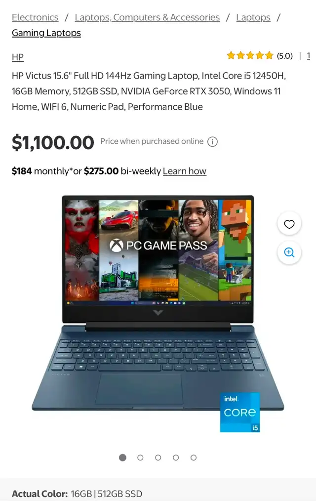 HP Victus 15 3050 RTX 6G / 144hz refresh rate 1s in General Electronics in City of Montréal - Image 2