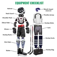 HOCKEY EQUIPMENT FOR 10 YEAR OLD APPROX.