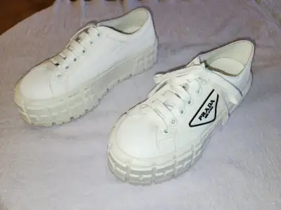 Prada Milano double wheel sneaker size 37 equivalent to 6.5 Cana, View more