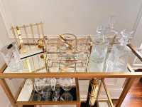 Bar cart and accessories 