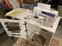 Janome Memory Craft 6500 & Sewing Table
