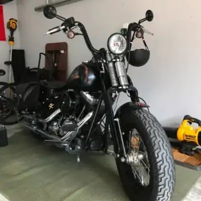Rare 2009 Harley-Davidson crossbones softail Black denim paint, HD Bags, Quick release windshield an...