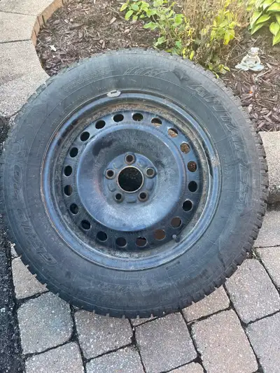 Set of 4 winter tires, rims included. There is a bit of rust, but lots of tread left. I purchased th...