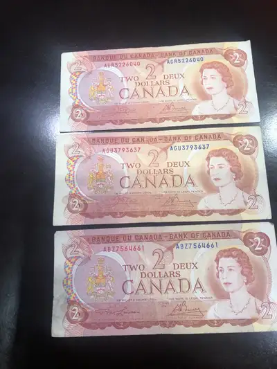 1974 Rainbow Series Bills $2, View more