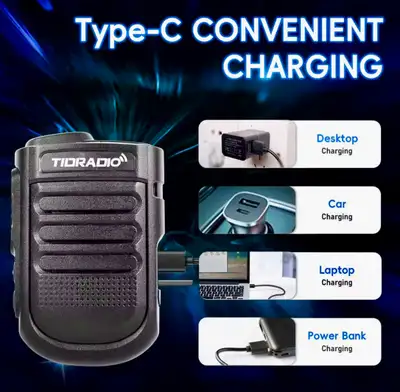 TIDRADIO Bluetooth Wireless Speaker Mic | Micro Sans Fil PTT, View more