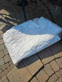 White poly tarp