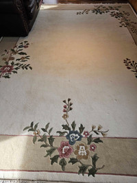 Wool hand knotted rug.