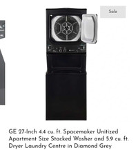 Brand New GE 27 Inch Spacemaker Stacked Washer & Dryer for Sale