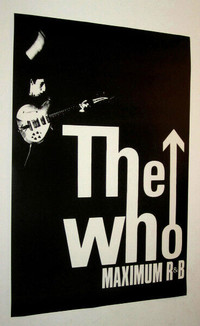THE WHO MAXIMUM R & B POSTER FROM 80'S, VINTAGE, MOD, SKA