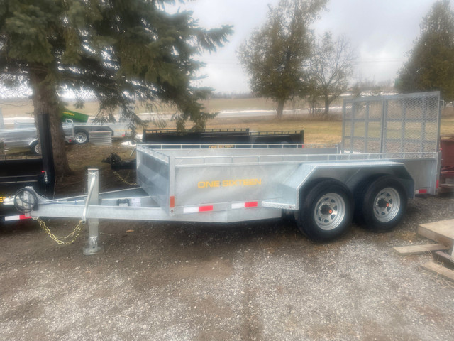2023 One Sixteen 6x12 5 ton tandem Galvanized  black/galvanized in Other in Peterborough