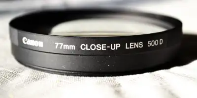 mint canon 77mm Close up lens 500D, View more