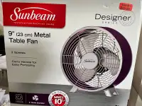 Sunbeam 9” Metal Table Fan 
