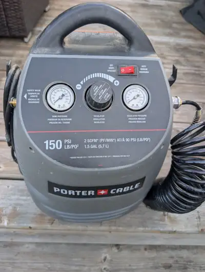 PORTER-CABLE CMB15 150 PSI AIR COMPRESSOR OIL FREE, View more