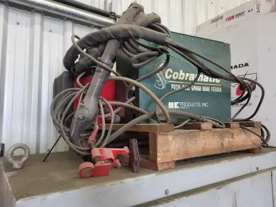Cobramatic Wire Feeder and Lincoln Water cooler, came with another welder, used once, has been sitti...