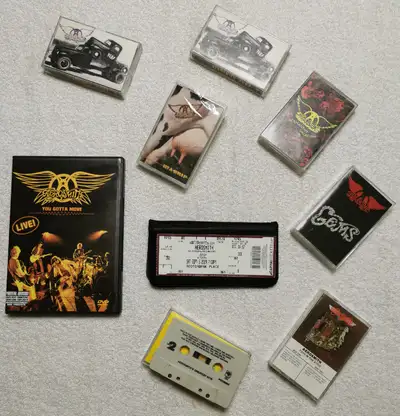Aerosmith - 1 Concert Stub + 1 DVD + 1 CD + 7 Cassettes, View more
