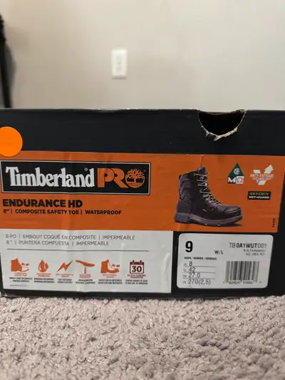 • BRAND NEW• Timberland PRO Men's Endurance HD 8 Inch Composite Toe Waterproof Internal METGUARD Wor...