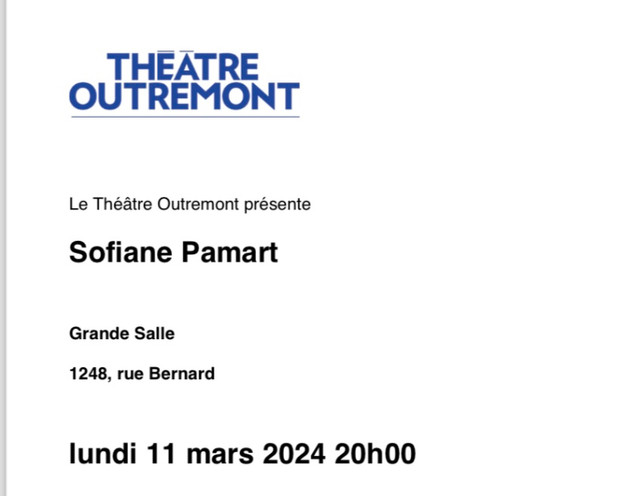 3 places - Sofiane Pamart - 11 mars dans Événements  à Laval/Rive Nord