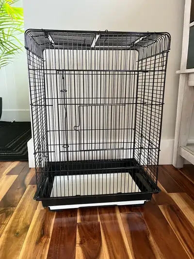 Bird cage with accessories, View more