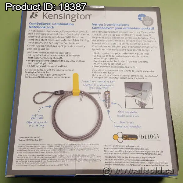 Kensington Security Notebook Cable Lock w/ Combination Lock65561396633859121