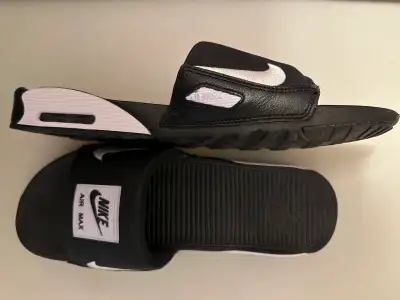 Nike Air Max Slide, Men's 12, black & white, View more