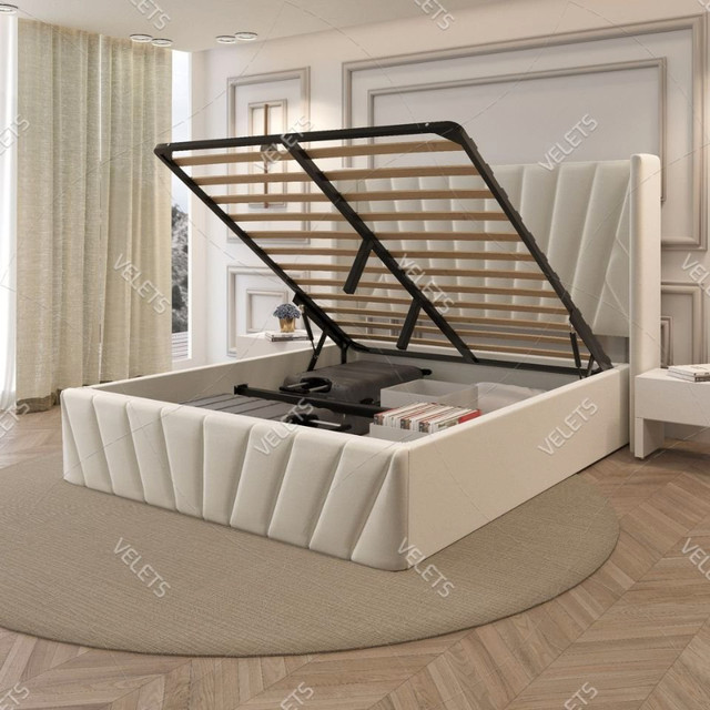 Queen Size Bed | Storage Bed | Double Size Bed Frame | Showroom in Beds & Mattresses in Oakville / Halton Region - Image 2